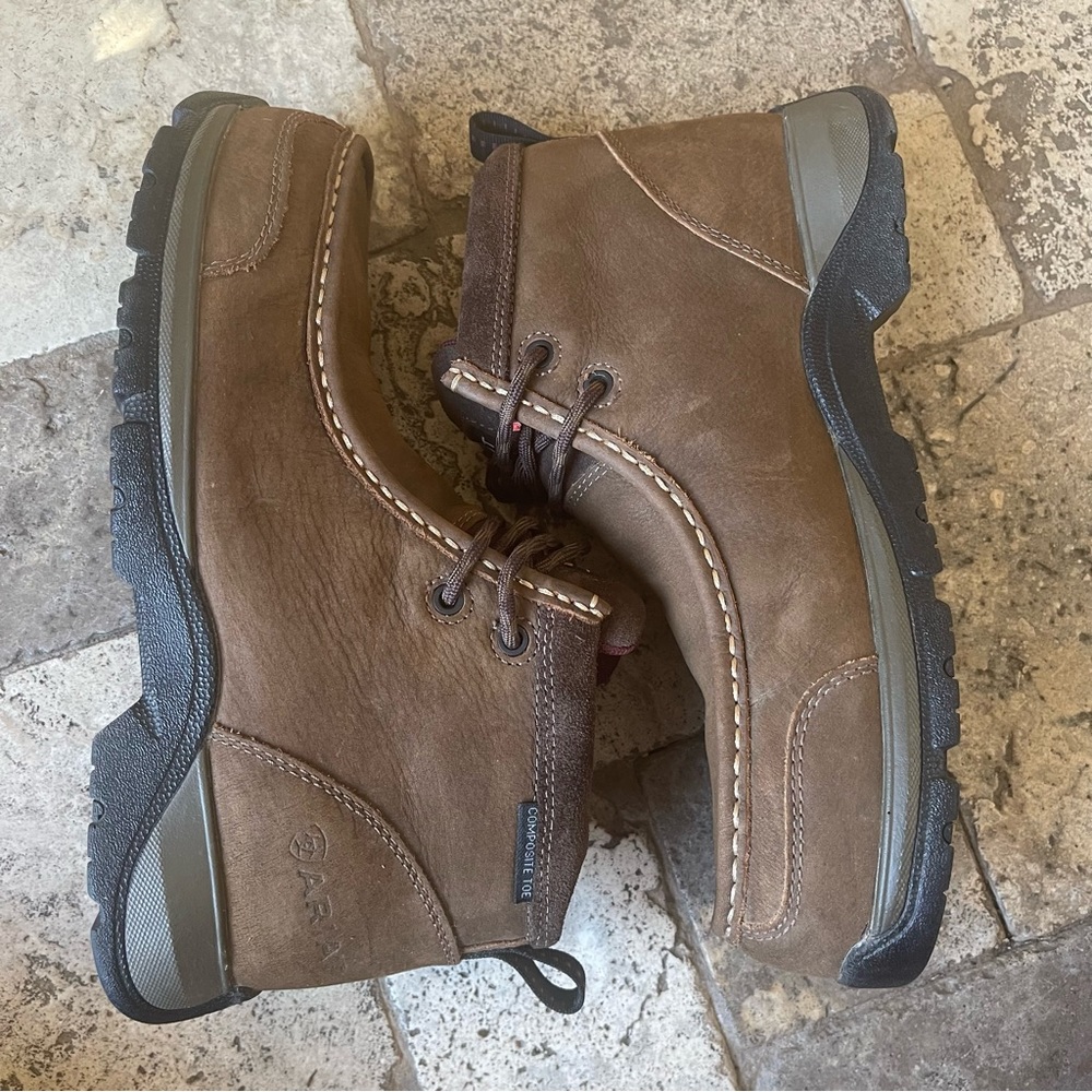 NWT Ariat Women’s Edge LTE Moc Composite Toe Work Boots | Brown Suede | Size 8 - Picture 5 of 16